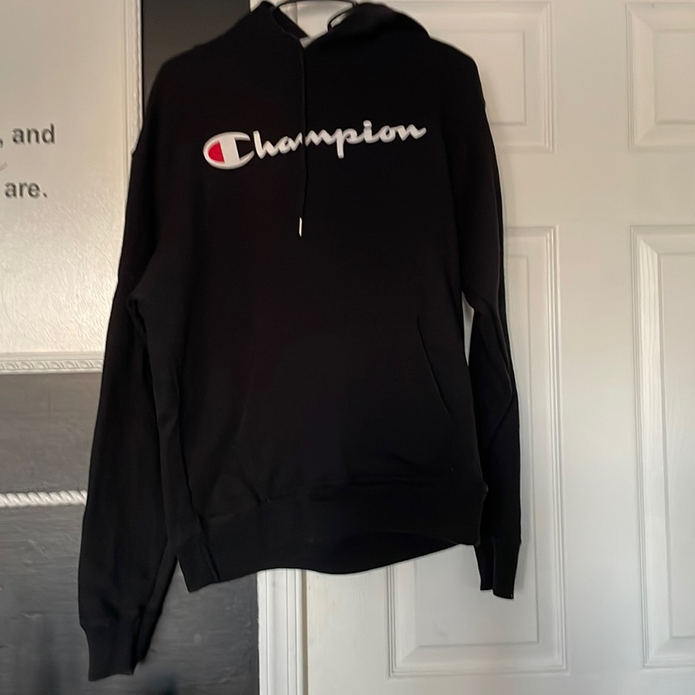 CHAMPION Black Hoodie Size Medium